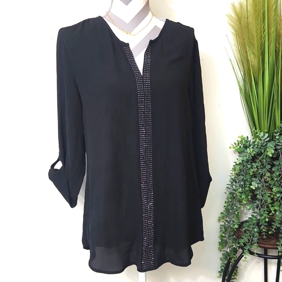 Maurices Rhinestones Embellished Pullover Blouse Top - Picture 3 of 14